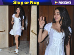 Slay or Nay: Janhvi Kapoor in Daisy post dinner at Manish Malhotra’s residence