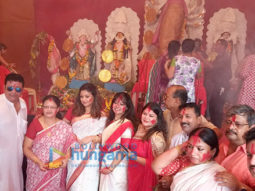 Tanushree Dutta snapped during Durga Puja celebrations