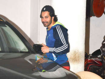 Varun Dhawan, Ayan Mukerji and Shashank Khaitan snapped at Karan Johar's residence in Bandra