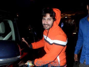 Varun Dhawan snapped outside a gym in Juhu