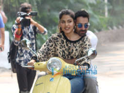 Varun Mitra and Rhea Chakraborty snapped promoting their film Jalebi