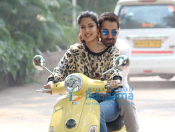 Varun Mitra and Rhea Chakraborty snapped promoting their film Jalebi