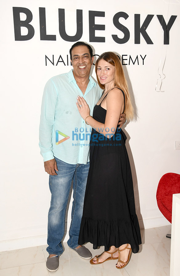 Vindu Dara Singh and Dina Singh snapped at the launch of Bluesky Nail Academy