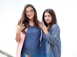 Zoya Akhtar and Neha Dhupia snapped on sets of the show No Filter Neha