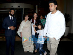 Aishwarya Rai Bachchan, Abhishek Bachchan, Amitabh Bachchan and Parineeti Chopra snapped in Juhu