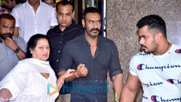 Ajay Devgn and Kajol snapped attending a chautha ceremony