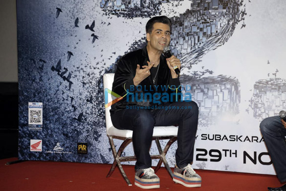 akshay kumar and karan johar attend the press meet for 2 0 2