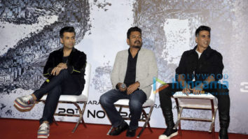 Akshay Kumar and Karan Johar attend the press meet for ‘2.0’
