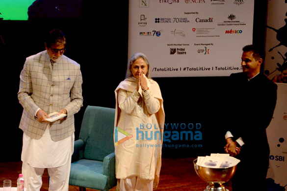 amitabh bachchan and jaya bachchan snapped at the launch of siddharth shanghvis new book the rabbit the squirrel at 9th edition of tata literature live 0 1