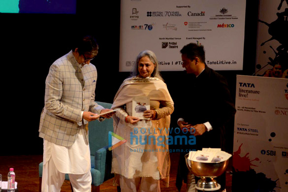 Amitabh Bachchan and Jaya Bachchan snapped at the launch of Siddharth Shanghvi’s new book ‘The Rabbit & The Squirrel’ at 9th edition of Tata Literature Live