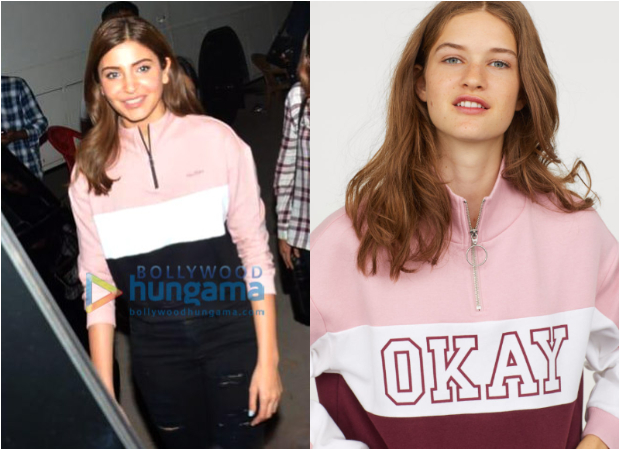 Anushka Sharma in Nush vs H&M sweatshirt