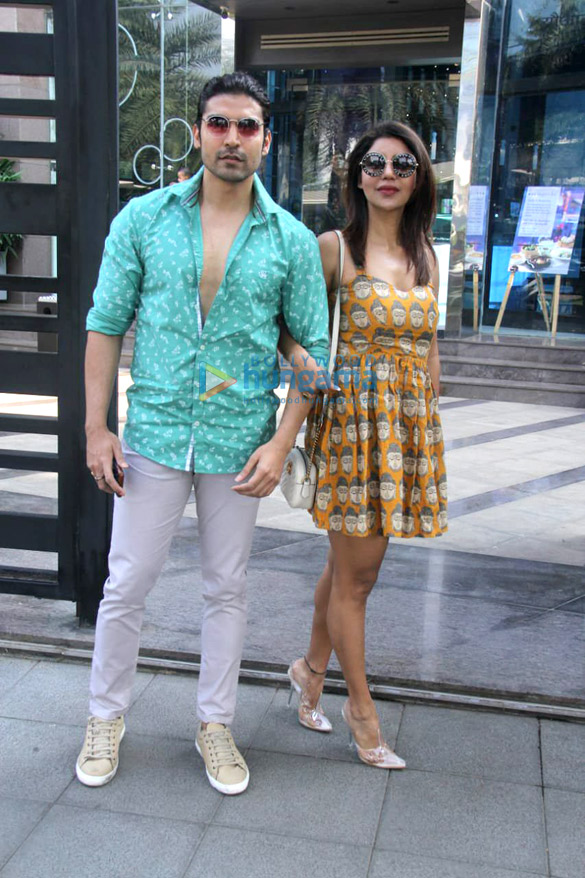 gurmeet choudhary and debina choudhary spotted at bkc 2