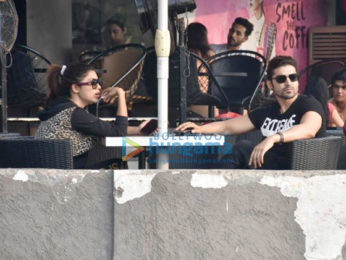 Gurmeet Choudhary and Debina Choudhary spotted at CCD, Bandra