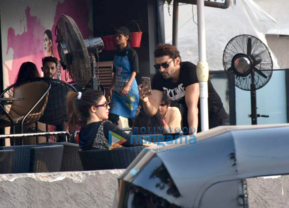 gurmeet choudhary and debina choudhary spotted at ccd bandra 6