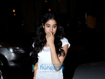 Janhvi Kapoor, Khushi Kapoor, Anshula Kapoor and Boney Kapoor snapped after dinner at JW Marriott in Juhu