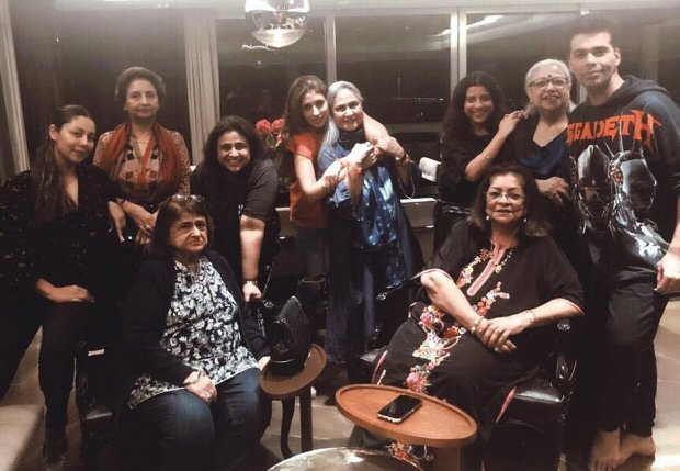 Karan Johar, Gauri Khan, Shweta Bachchan party with their mothers Karan Johar, Gauri Khan, Shweta Bachchan party with their mothers
