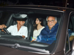 Khushi Kapoor, Boney Kapoor and Anjani Dhawan spotted at Sanjay Kapoor’s home