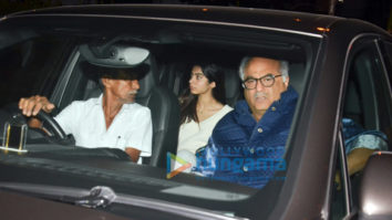 Khushi Kapoor, Boney Kapoor and Anjani Dhawan spotted at Sanjay Kapoor’s home