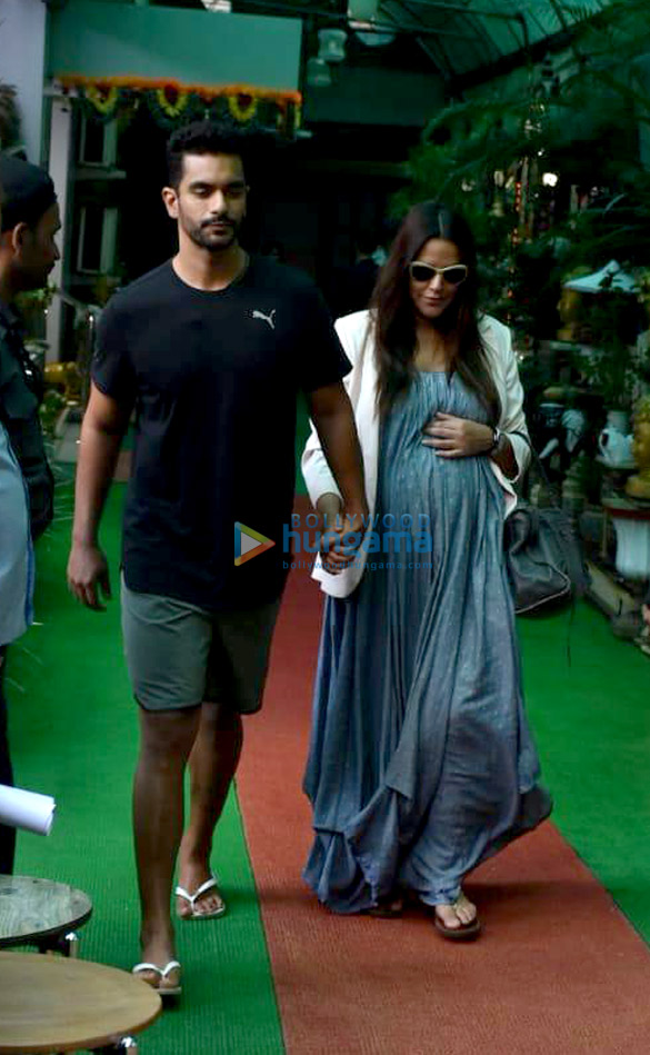 Neha Dhupia and Angad Bedi snapped outside a hospital in Khar Neha Dhupia and Angad Bedi snapped outside a hospital in Khar