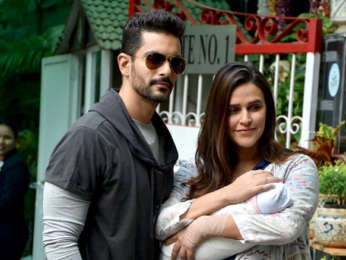 Neha Dhupia snapped after being discharged from hospital