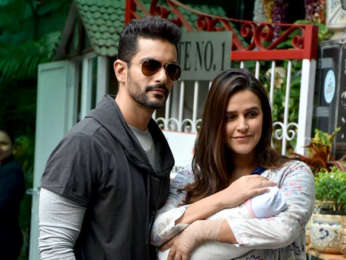 Neha Dhupia snapped after being discharged from hospital