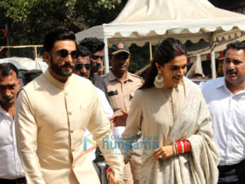 Newlyweds Ranveer Singh and Deepika Padukone snapped at Siddhivinayak temple