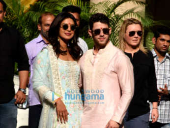 Priyanka Chopra, Nick Jonas snapped with Joe Jonas, Sophie Turner and others after Puja ceremony