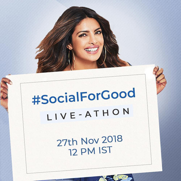 Priyanka Chopra and Facebook come together for a special liveathon called #SocialForGood Priyanka Chopra and Facebook come together for a special liveathon called #SocialForGood