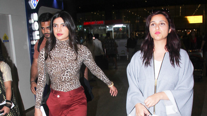 SPOTTED: Priyanka Chopra with Sister Parineeti Chopra at Airport