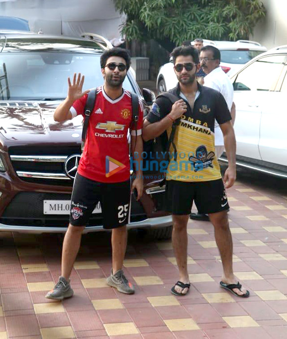 ranbir kapoor abhishek bachchan and others snapped during a football match 4 2