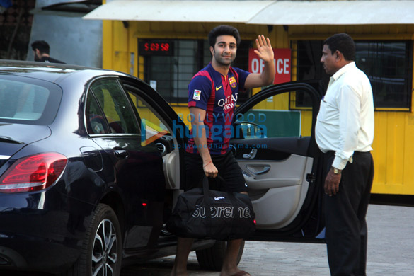 ranbir kapoor armaan jain and aadar jain snapped during soccer match 3