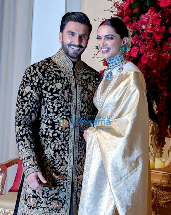 Ranveer Singh and Deepika Padukone arrive at their Bengaluru wedding reception