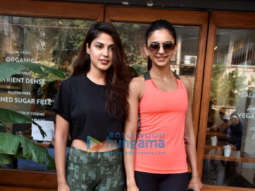 Rhea Chakraborty and Rakul Preet Singh spotted at Sequel Cafe in Bandra