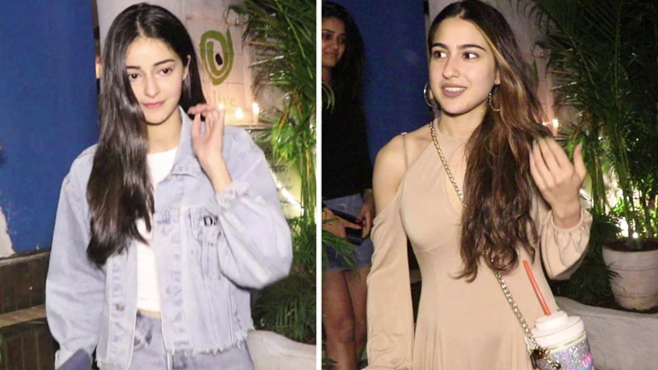 SPOTTED: Actress Sara Ali Khan and Ananya Pandey @ Olive