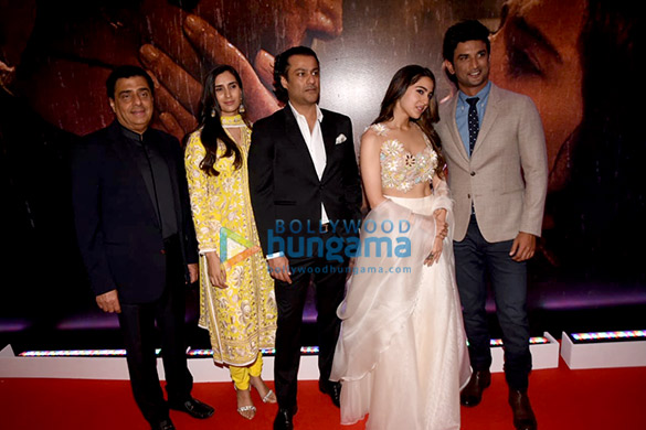 sara ali khan sushant singh rajput and others snapped at the trailer launch of kedarnath 1