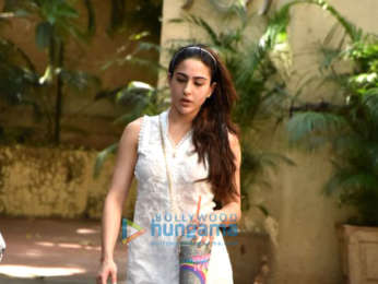 Sara Ali Khan snapped outside the gym