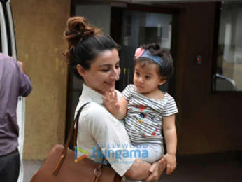 Soha Ali Khan and Inaaya Naumi Kemmu spotted at a play school in Bandra