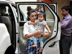 Soha Ali Khan and Inaaya Naumi Kemmu spotted at a play school in Bandra