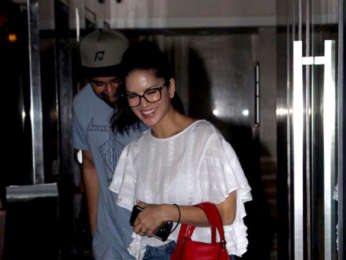 Sunny Leone, Rannvijay Singh spotted at Soha Ali Khan's residence
