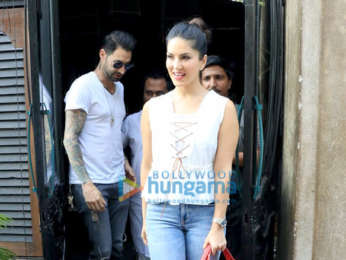 Sunny Leone snapped with husband Daniel Weber in Juhu