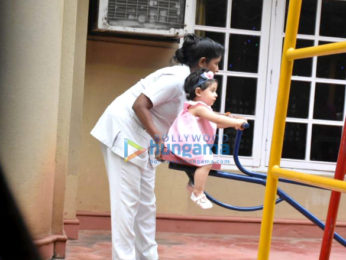 Taimur Ali Khan and Inaaya Naumi Kemmu spotted at play school