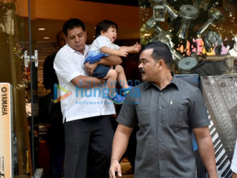 Taimur Ali Khan snapped at a music instrument shop in Bandra