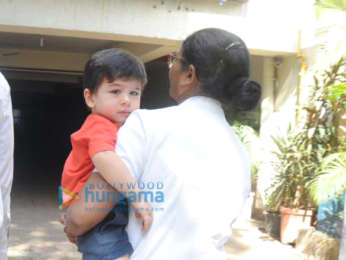 Taimur Ali Khan spotted outside his residence