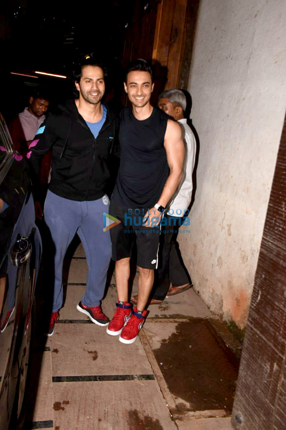 Varun Dhawan and Aayush Sharma snapped in Mumbai