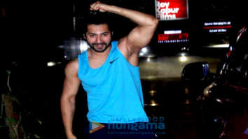 Varun Dhawan snapped at the gym in Bandra