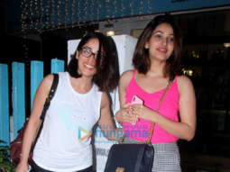 Yami Gautam and Surilie Gautam spotted at BBlunt salon in Bandra