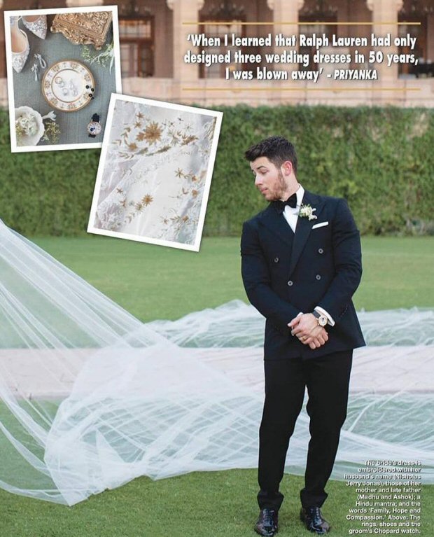 Nick Jonas' wedding tuxedo says something in Urdu