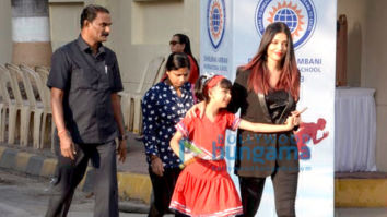 Aaradhya Bachchan, Aishwarya Rai Bachchan, Abhishek Bachchan, Gauri Khan snapped at Dhirubhai Ambani International School Annual Day 2018
