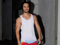 Aayush Sharma spotted outside the gym
