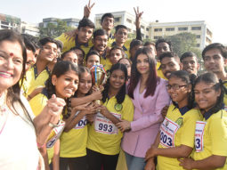 Aishwarya Rai Bachchan takes a salute at Jamnabai Narsee School for Sports Meet of Differently Abled Children